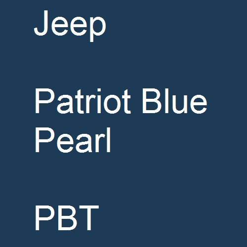 Jeep, Patriot Blue Pearl, PBT.